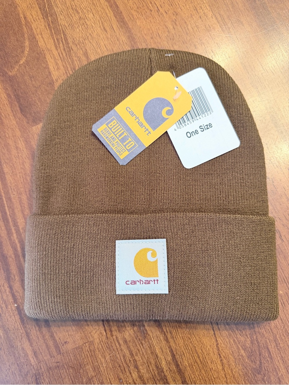 Carhartt Knit Cuffed Beanie — Brown/Tan